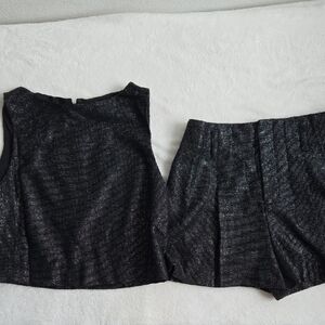 Alice And Olivia Sparkle Top And Shorts Set
